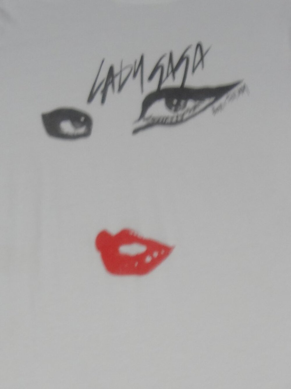 LADY GAGA BORN THIS WAY ABERCROMBIE KIDS 11/12 WHITE T-SHIRT L944